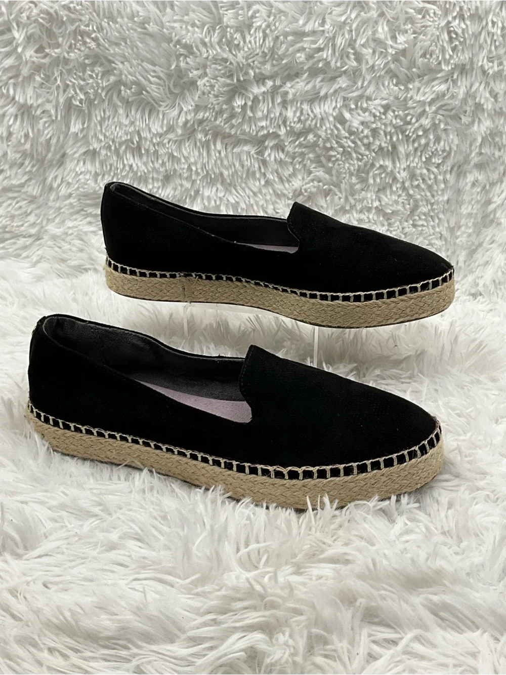 Dr. Scholl's Loafers Size 8.5 Black Espadrille Slip-On Loafers Comfort Flots
